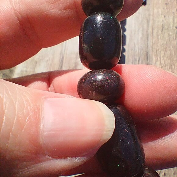 Jay King DTR mine finds Black Opal Necklace and earrings set 925 Sterling Silver - Picture 15 of 16